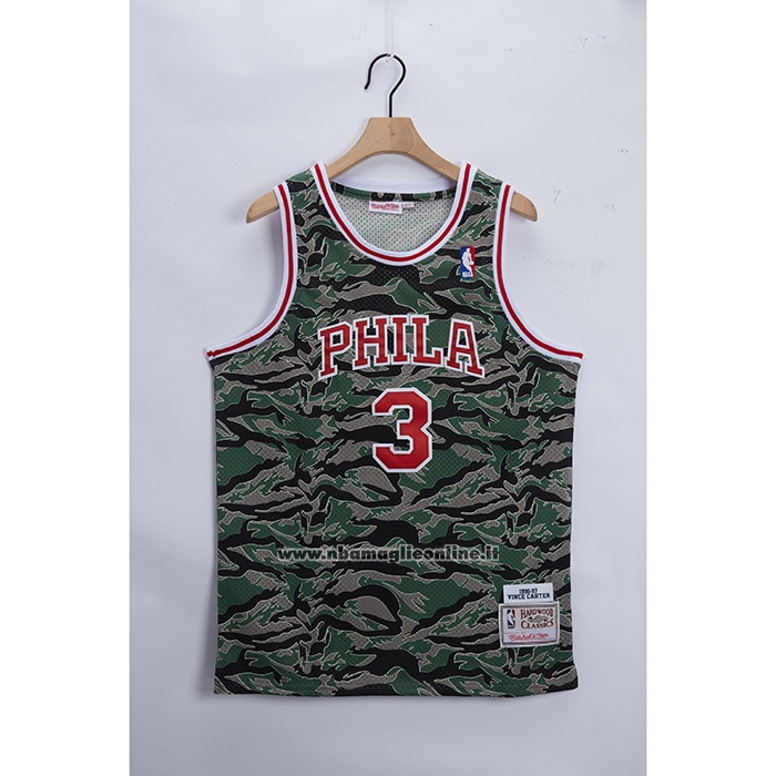 Maglia Philadelphia 76ers Allen Iverson #3 Hardwood Classics 1996-97 Camuffamento
